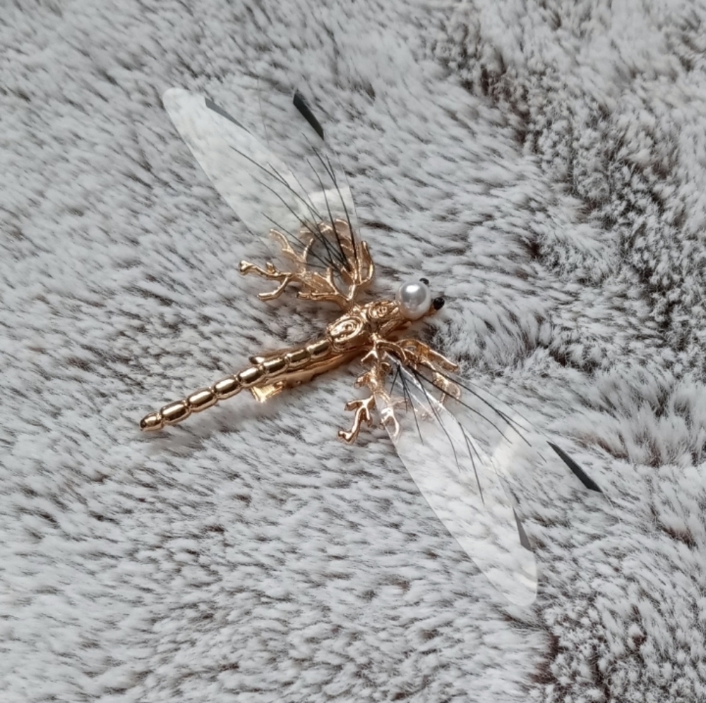 Dragon fly hair clip